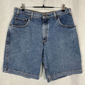 Vintage Levis 545 Shorts Mens 36 Measures 35x9 Blue Loose Denim Jean Jorts USA